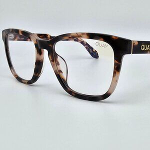 Quay Australia Hardwire Tortoise Frame Clear Lens Blue Light Filtering Glasses